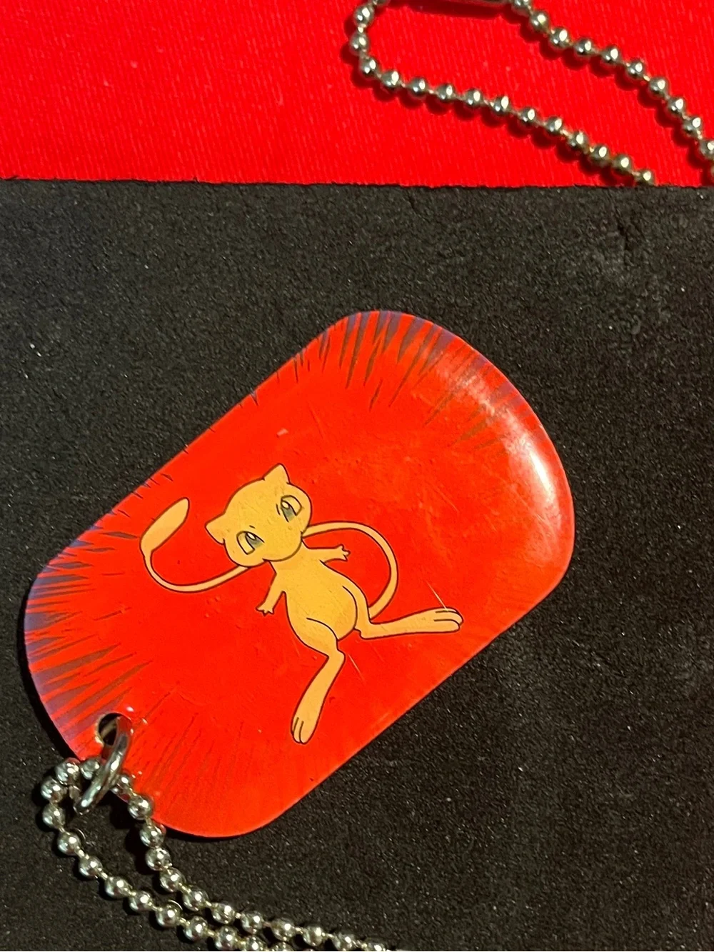 Pokemon Red Mew #151 Dog Tag Necklace